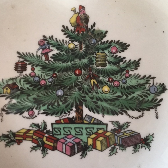 Spode Heart shaped Christmas tree dish - Picture 2 of 3